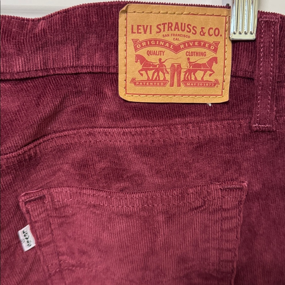 Levi's Women's Boot Cut Jeans - Deep Red - Picture 3 of 5
